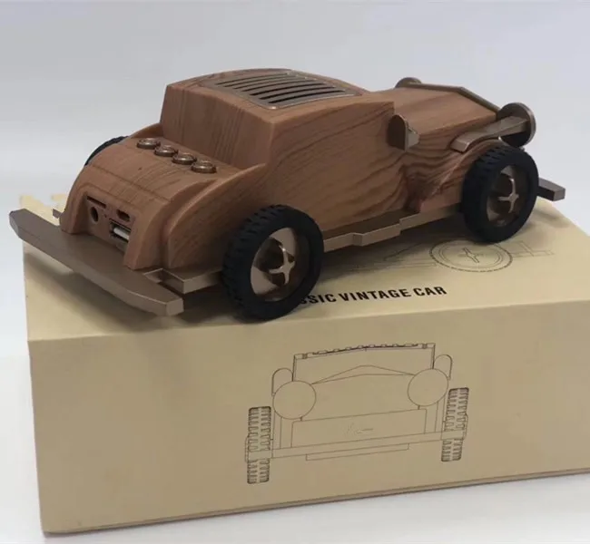 portable Christmas Gift speaker classic vintage car small battery powered speakers