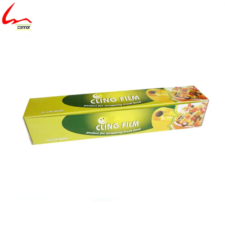 
clear food packing film food grade PVC cling film / plastic wrap 