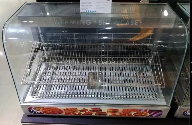 Hot food display showcase /Hamburger warmer showcase for KFC