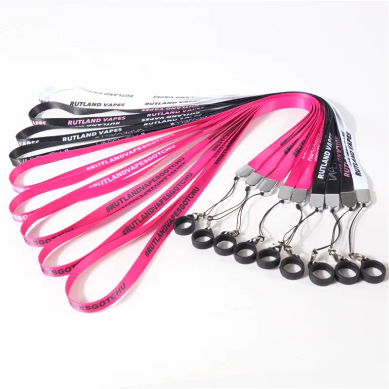 
Promotional eco-friendly e cigarette hook ring ego lanyard silicone vape lanyard ring custom logo printed welcome 
