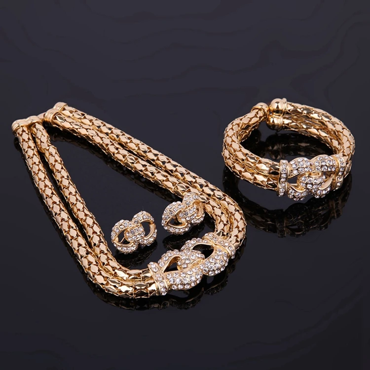 Fashion Wholesale Jodha Akbar Pakistani Artificial Bridal Turkish Wedding Dubai Gold Plated Indian 4 Piece Jewelry Sets For Wome