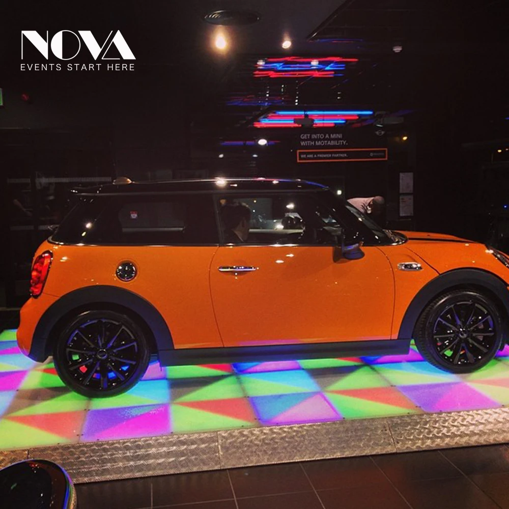 N0VA Night Club Decoration,1*1m 432pcs Rgb Portable Led Dance Floors