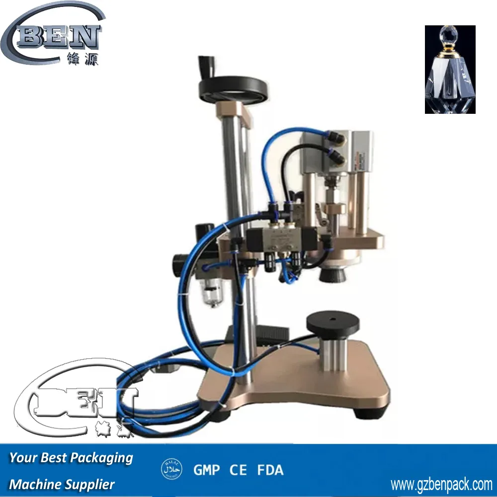 Factory Price Tabletop Electric Beverage Food Glass Plastic Metal Flat Screw Semi-auto Bottle Capping Machine