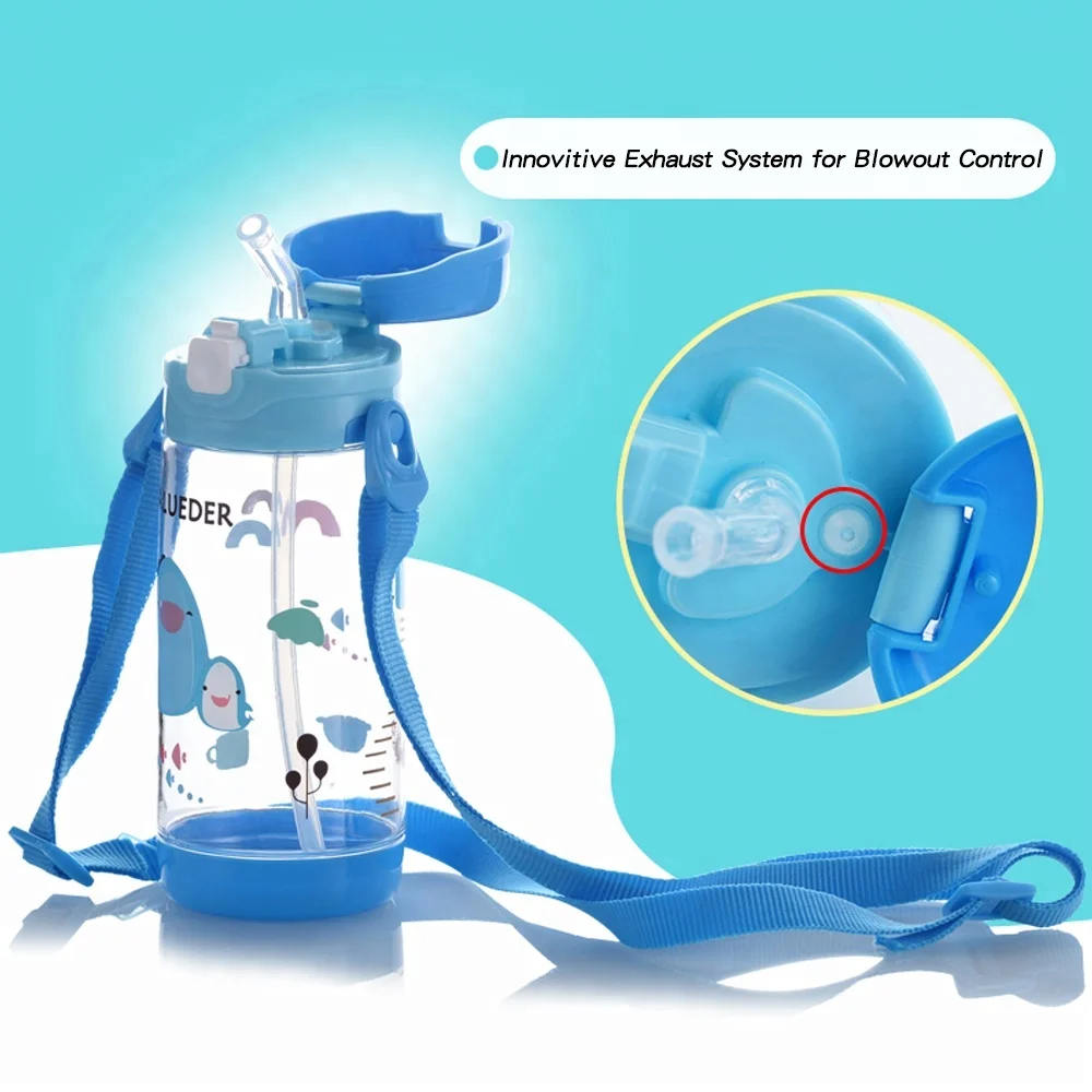 New design cute standard plastic baby children water bottle