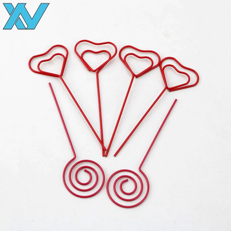 DIY assorted colors metal wire craft OEM desk memo holder clip cake Accessories