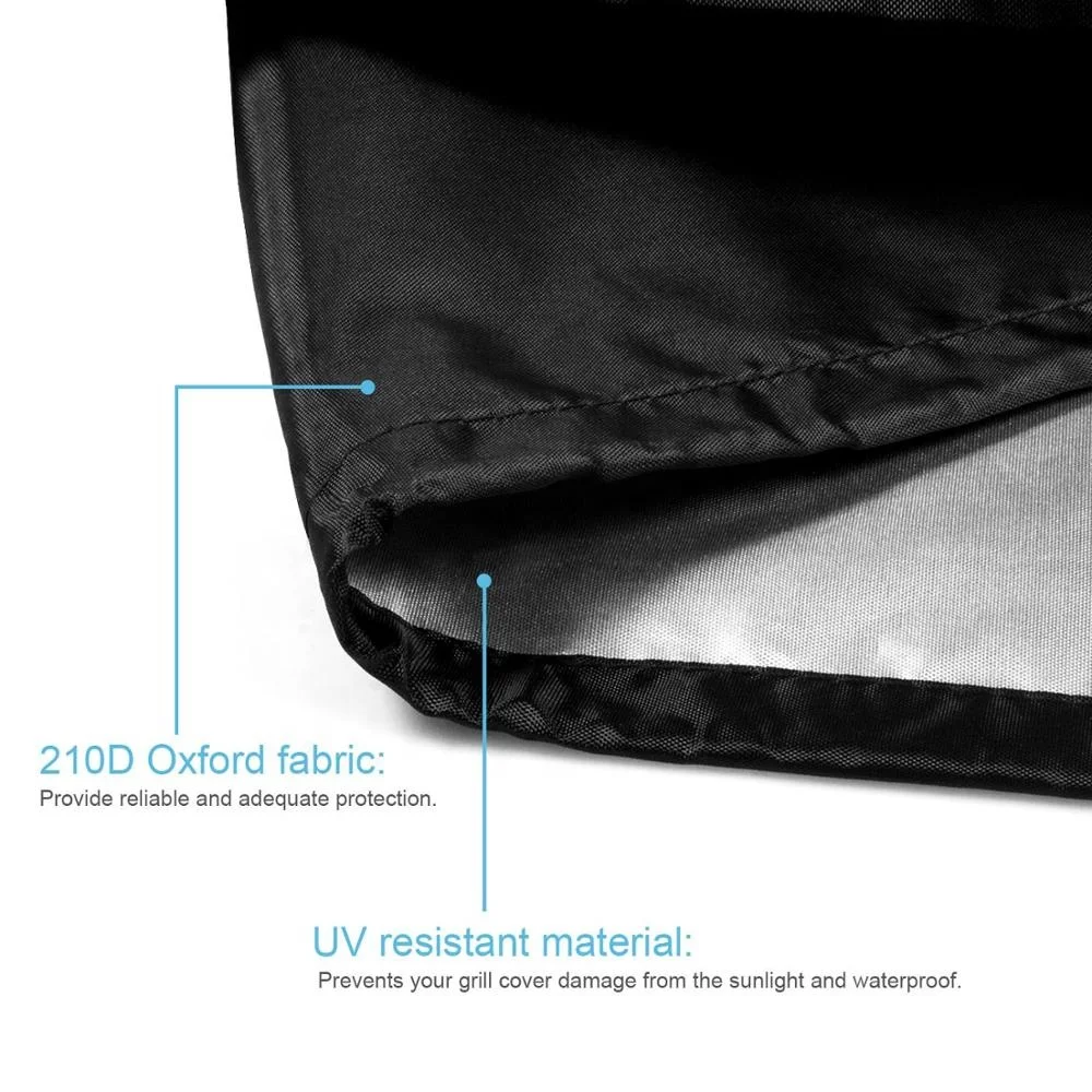 
High quality Customer design uv protected oxford/pe fabric garden waterproof charcoal bbq grill cover 