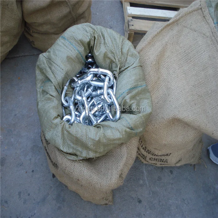 Welded industrial galvanized cow link chain