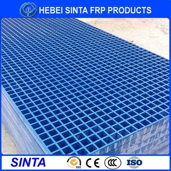 Fiberglass Plastic Floor Grid, Floor Grating with grit