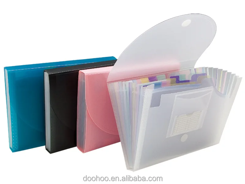 
Wholesale custom cute printing PP a4 plastic document envelope file folder with string closure 