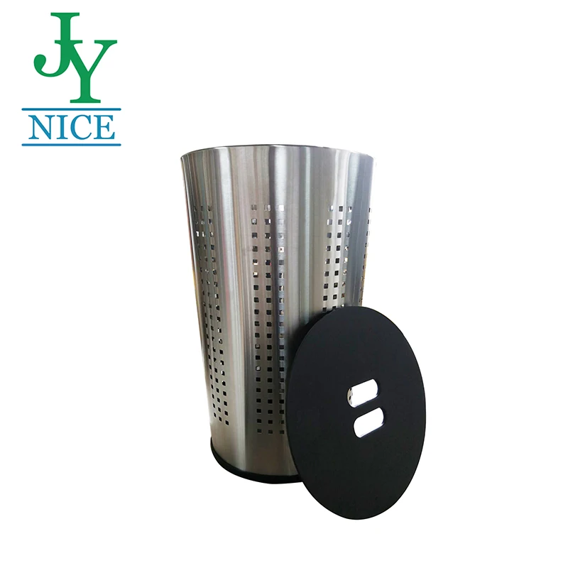 Industrial Stainless Steel Laundry Hamper Laundry Bin Laundry Basket Lid Washroom Bathroom Storage Dirty Clothes Bin
