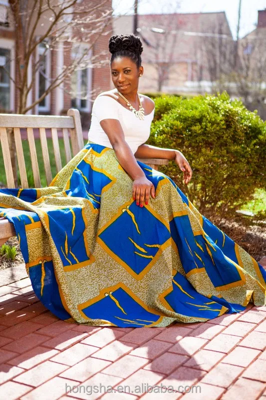Pictures of long african print skirts and tops HSd7253