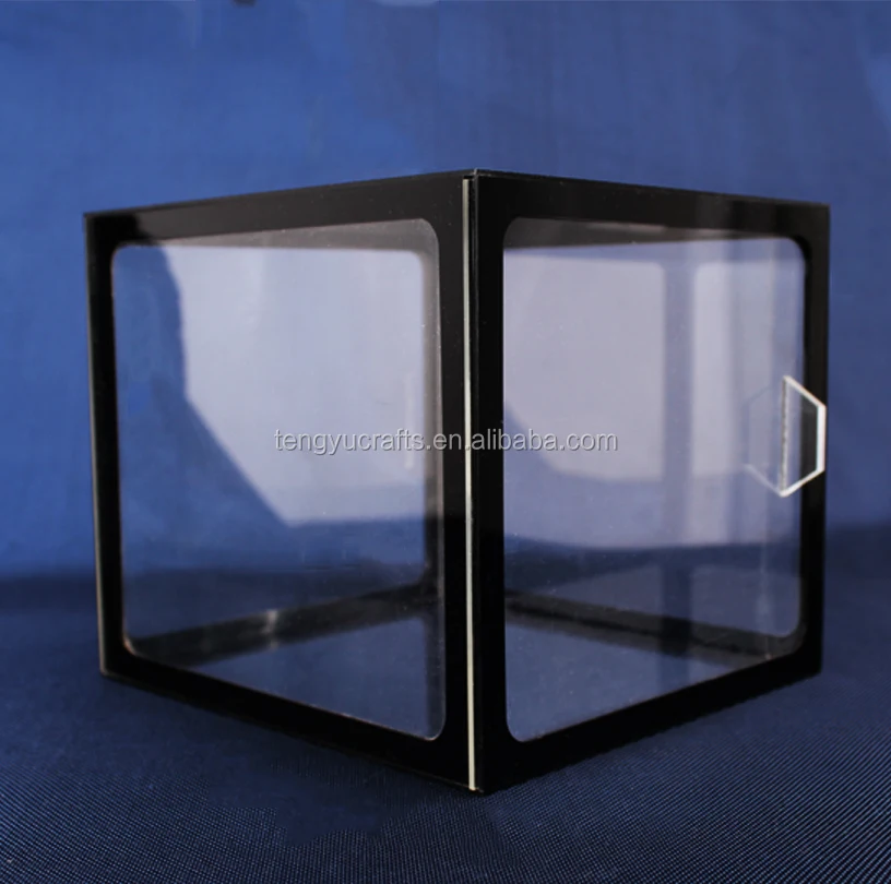 
custom transparent shining acrylic products display stand with 4 sides 