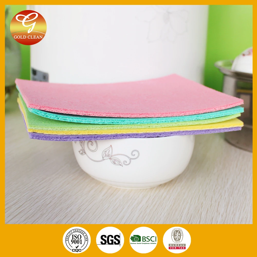 Cellulose Sponge Dishtowels Swedish Dish Cloths Dishes Washing Wipes Paper Cotton Paper Towels Kitchen Towel for Kitchen