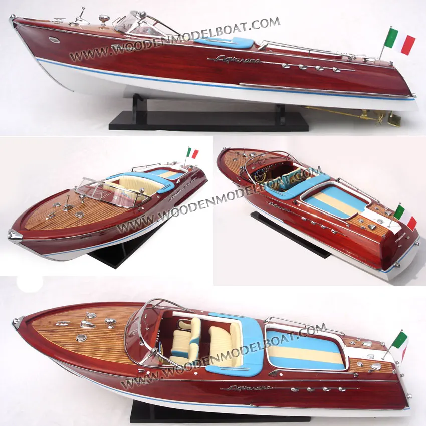 Модель деревянной скоростной лодки SUPER RIVA lamborghonin-деревянные украшения