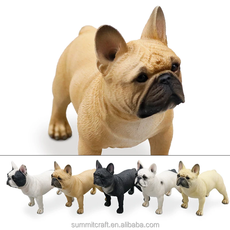 16 scaled life like dog model resin french bulldog figurines