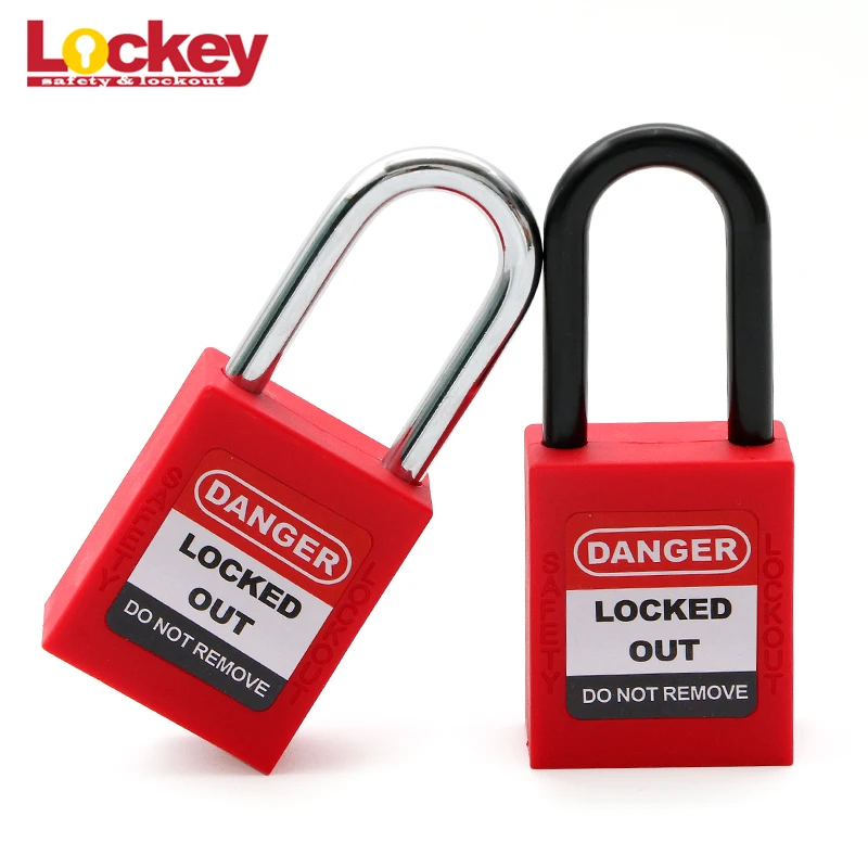 
38mm Steel Nylon Shackle Security Padlock with Master Keys Safety Padlock 