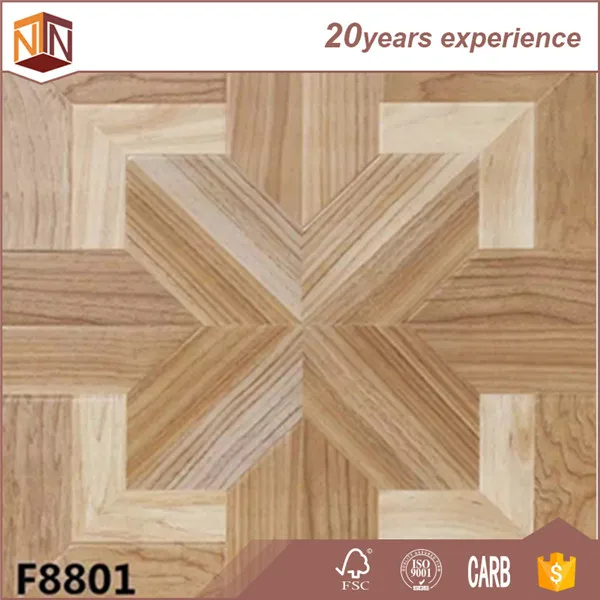 New design large single click parquet art series of floated flooring