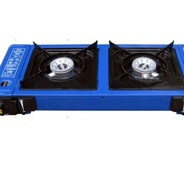 Газовая плита для кемпинга с двумя горелками, портативные газовые цилиндры