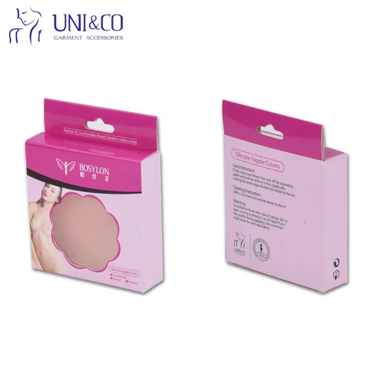 Fashion fake breast silicone bra insert with nipple