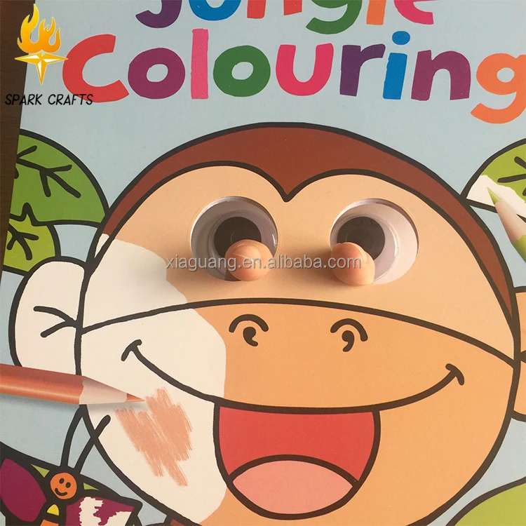 Custom Child googly eye coloring book for kids