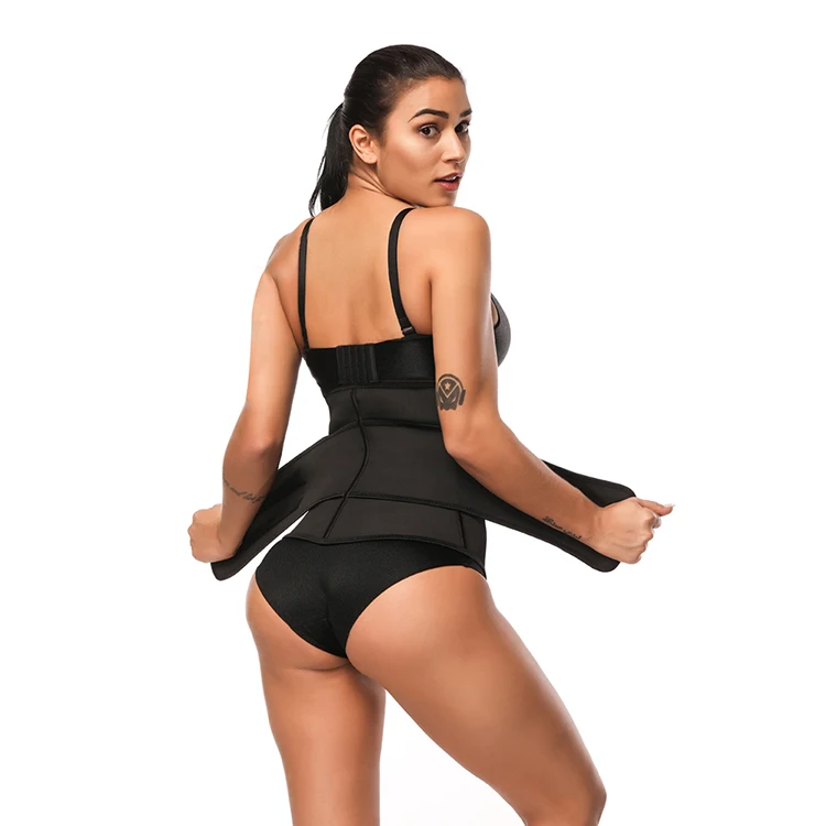 
Custom Logo Women Slimming Body Shaper Compression Workout Belt 3 Hooks Lose Weight 100% Latex Waist Trainer 