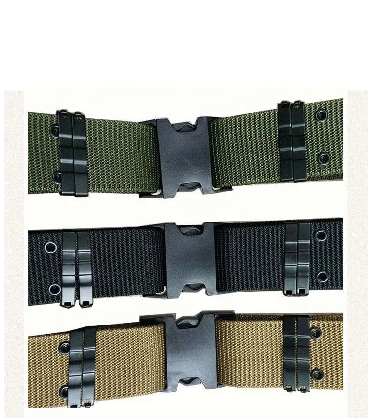 Нейлоновый военный тактический Мужской ремень, 2 упаковки, Холщовый уличный сетчатый ремень с пластиковой пряжкой