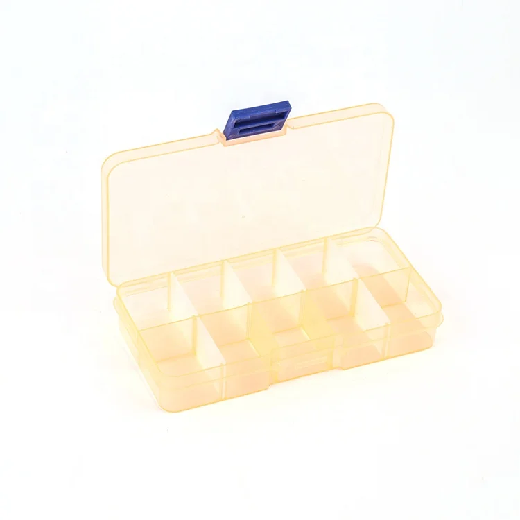 
Top quality blue mini clear plastic gift box plastic compartment storage box 