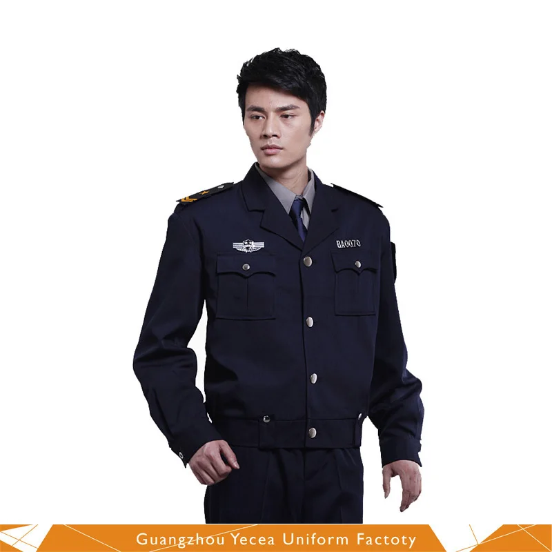 
High quality good design security guard dress/ uniform black color 