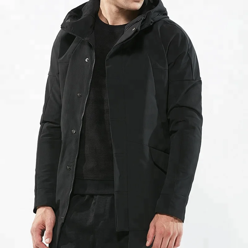 Latest Design Hooded Autumn Winter Fashion Long Mens Slim Fit Korean Jackets