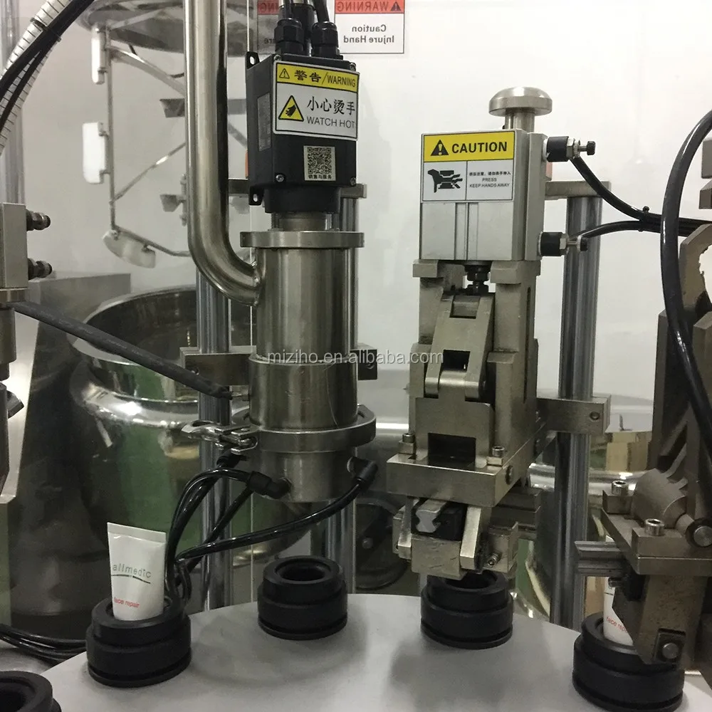 High quality cosmetic hand cream or hair gel tube filling and sealing machine