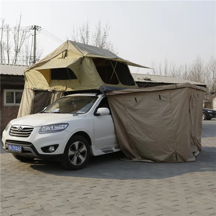 4x4 high quality outdoor camper trailer with quality car roof tent awning with room