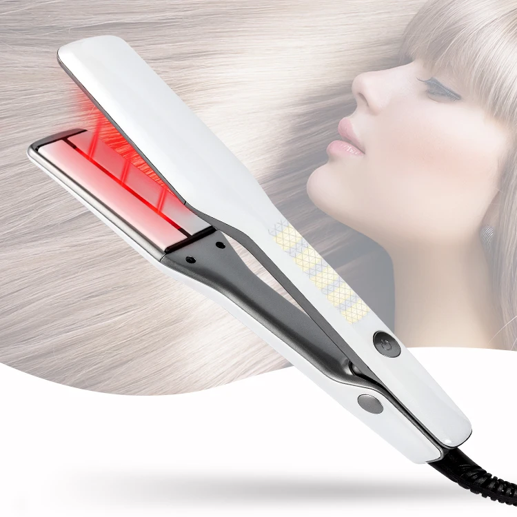 Плоский керамический Профессиональный ИК-выпрямитель для волос с нанотитановым