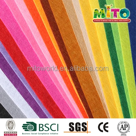 DIY craft assorted color wholesale 2mm felt sheet