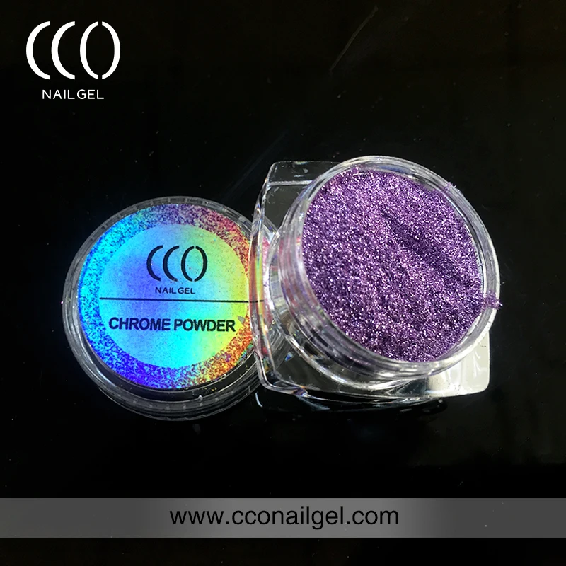 CCO factory raw material 1gram chameleon pigment nail powder wholesale chrome glitter nail powder
