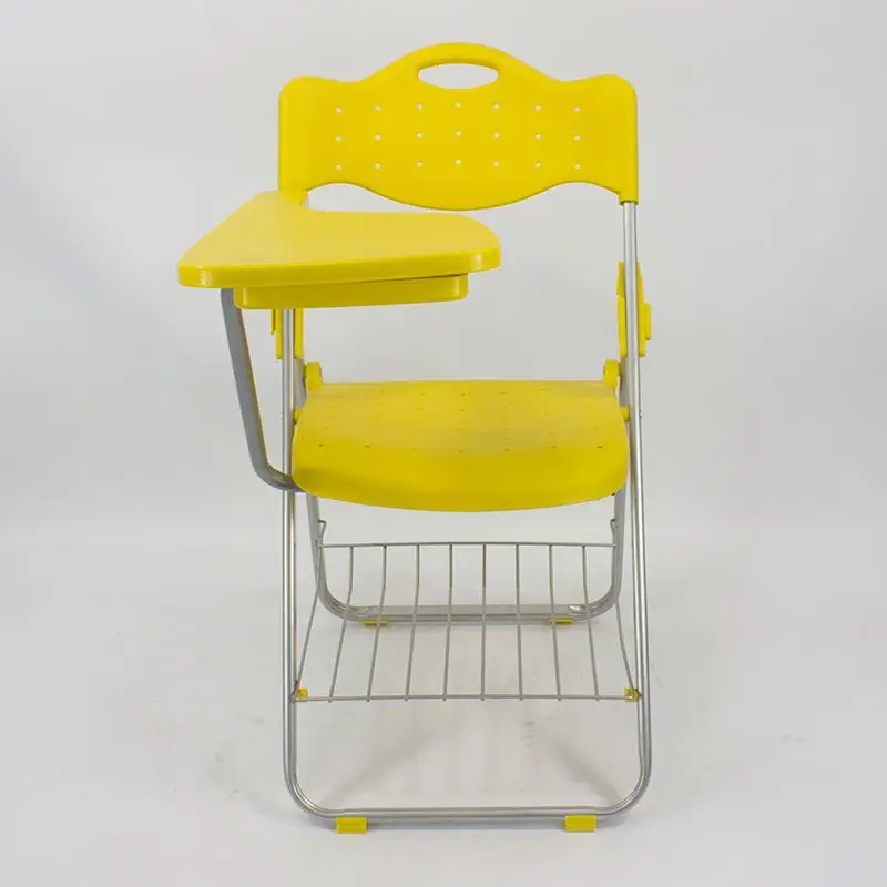 Cheap School Chair Lightweight Folding Chair Training Chair With Writing Tablet Arm