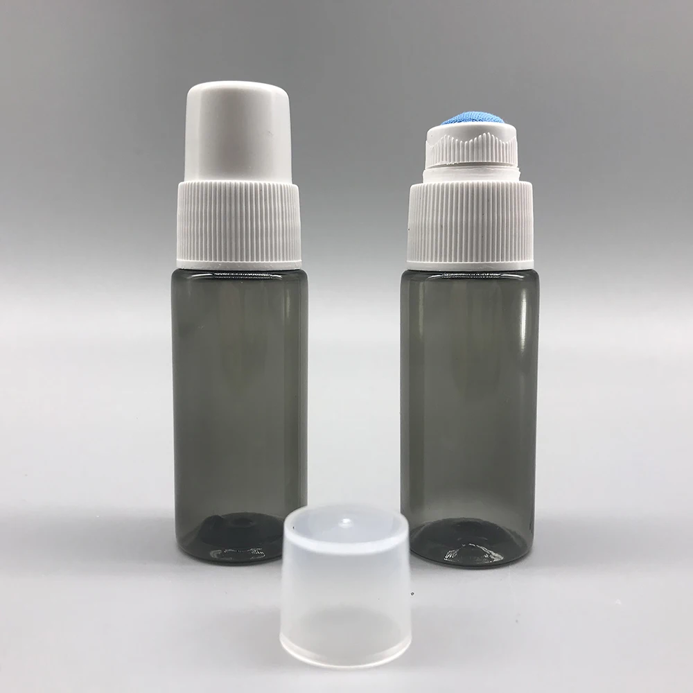Manufacture empty 20ml plastic PET sponge muscular Shoulder pain dauber bottle with cap