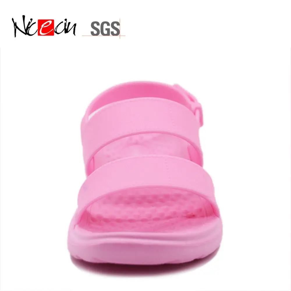 Розовые летние пляжные Повседневные тапочки, милые Нескользящие уличные сандалии для девочек