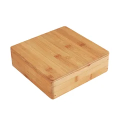 Custom magnet bamboo box with lid wooden gift packaging box bamboo wooden gift box