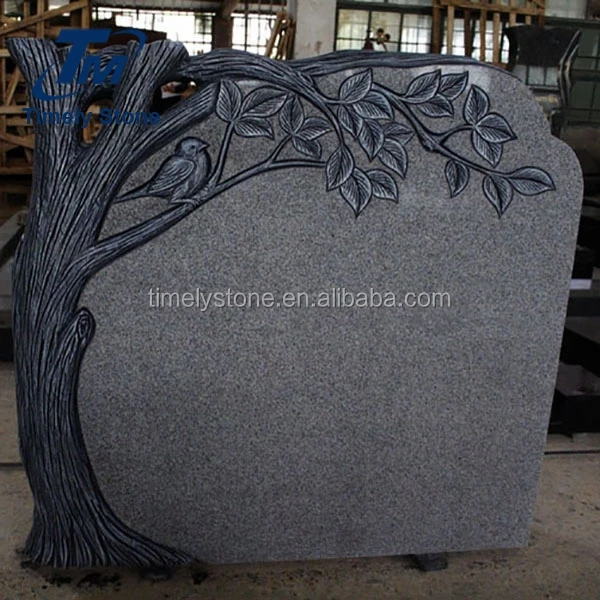 
chinese headstone supplier tombstone hand carving monuments tree 
