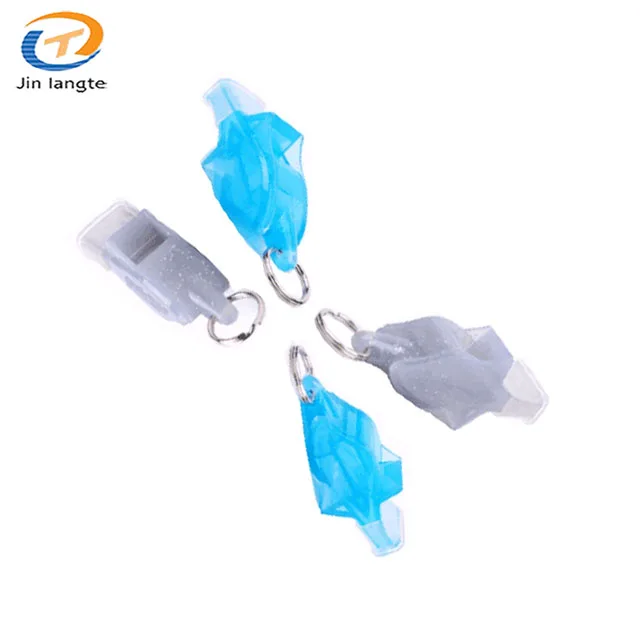 popular wholesale Dolphin Shaped funny Safetyplastic toy Whistle Dolphin Training Whistle with Lanyard