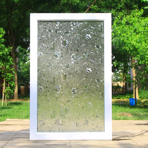 L009 3d laser static cling glass stickers electrostatic film window smart glass film