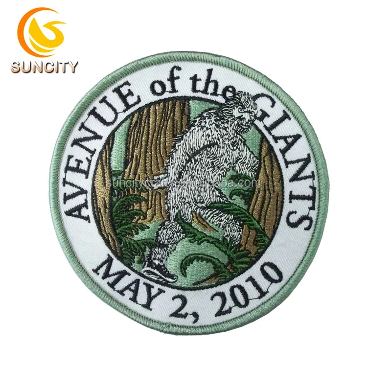 Customized fabric patch for laser cut with iron on embroidery patch