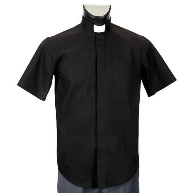 Long Sleeve PriestNew Mens PURPLE ROMAN COLLAR CLERGY SHIRT