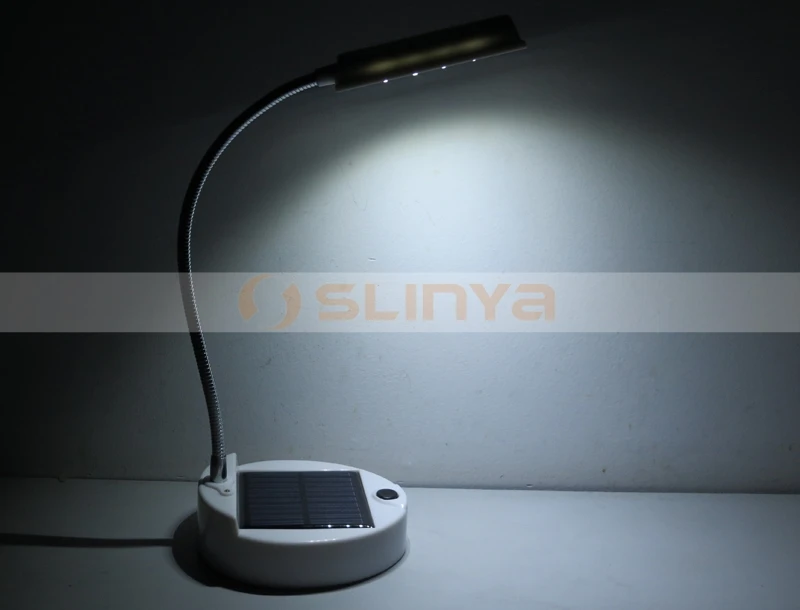 Solar Plastic Study Indoor Rechargeable Battery Operated LED Table Lamp