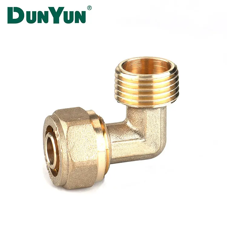 90 Degree Elbow Brass pipe fitting pex for PEX heating Pipe