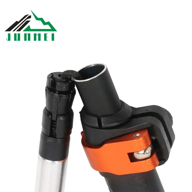 Portable folding trekking pole Carbon Fiber Hiking Walking Stick high strength foldable trial  running poles walking stick