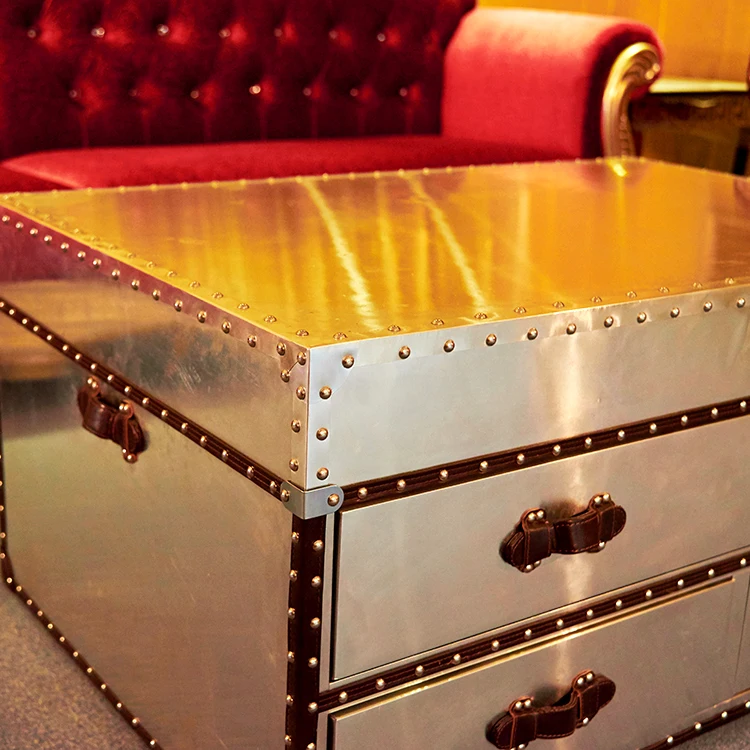 
china factory price KTV Restaurant Lounge Table Resting Rivet Room Table With Drawer functional 