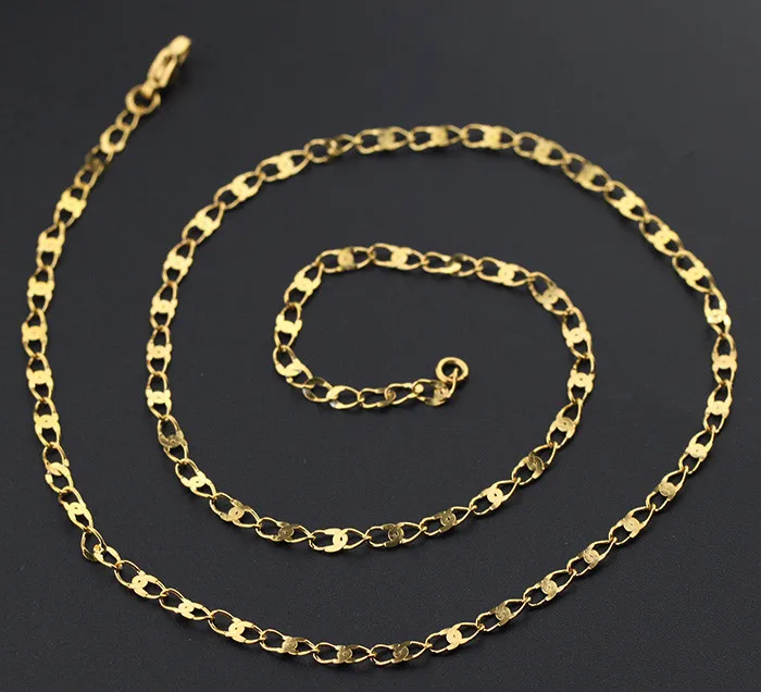 6161 Stainless Steel Real Gold Chain Necklace 18k Jewelry