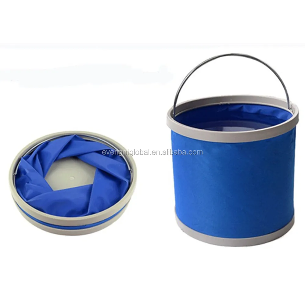 D010 11L Folding collapsible oxford water bucket with handle and custom logo for promotion event