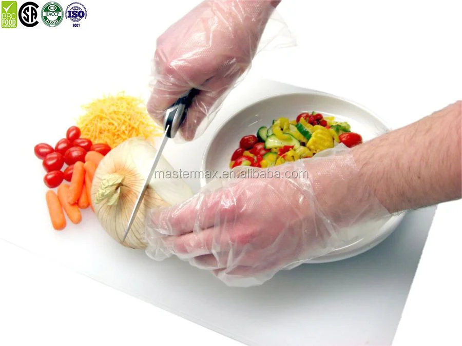 
Food grade for Safe and high quality Plastic CPE hand gloves 